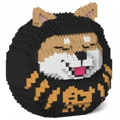 Jekca - Shiba Daruma Doll 01-M02 - Big - Lego - Sculpture - Construction - 4D - Brick Animals - Toys - Avvenice