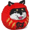 Jekca - Shiba Daruma Doll 01-M03 - Lego - Sculpture - Construction - 4D - Brick Animals - Toys - Avvenice