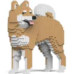 Jekca - Shiba Inu 02-M02 - Big - Lego - Sculpture - Construction - 4D - Brick Animals - Toys - Avvenice