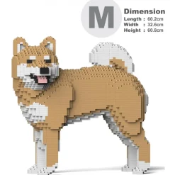 Jekca - Shiba Inu 02-M02 - Big - Lego - Sculpture - Construction - 4D - Brick Animals - Toys - Avvenice