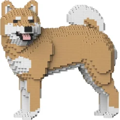 Jekca - Shiba Inu 02-M02 - Lego - Sculpture - Construction - 4D - Brick Animals - Toys - Avvenice