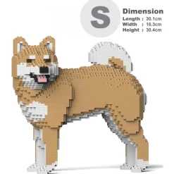 Jekca - Shiba Inu 02-M02 - Lego - Sculpture - Construction - 4D - Brick Animals - Toys - Avvenice