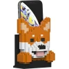 Jekca - Shiba Inu Phone Stand 01S - Lego - Sculpture - Construction - 4D - Brick Animals - Toys - Avvenice