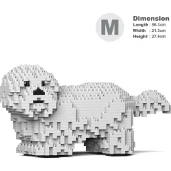 Jekca - Shih Tzu 01-M03 - Big - Lego - Sculpture - Construction - 4D - Brick Animals - Toys - Avvenice