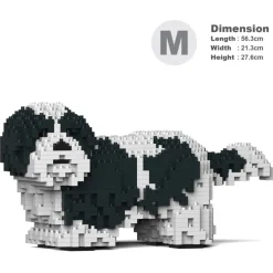 Jekca - Shih Tzu 01-M02 - Big - Lego - Sculpture - Construction - 4D - Brick Animals - Toys - Avvenice