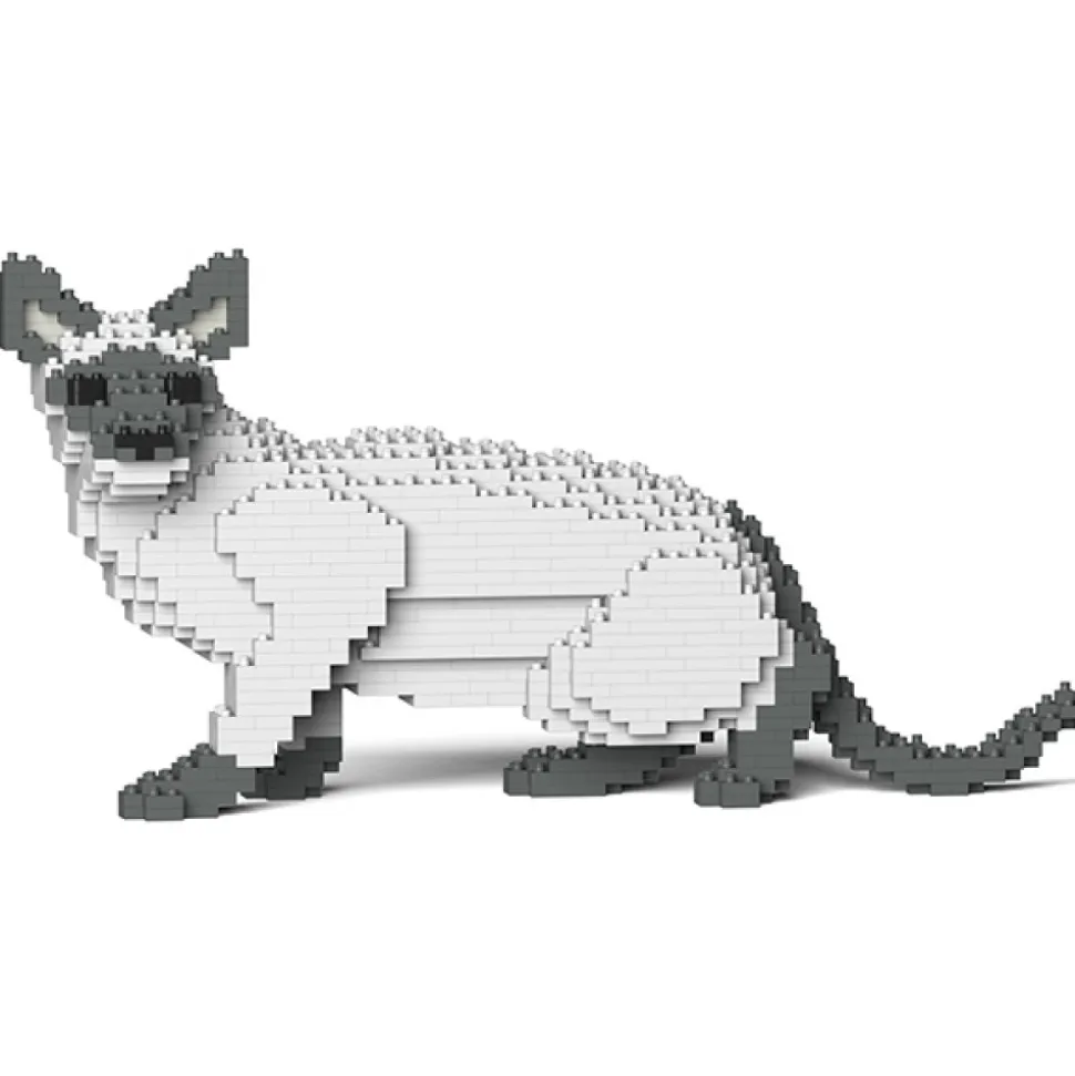 Jekca - Siamese Cat 02S-M02 - Lego - Sculpture - Construction - 4D - Brick Animals - Toys - Avvenice