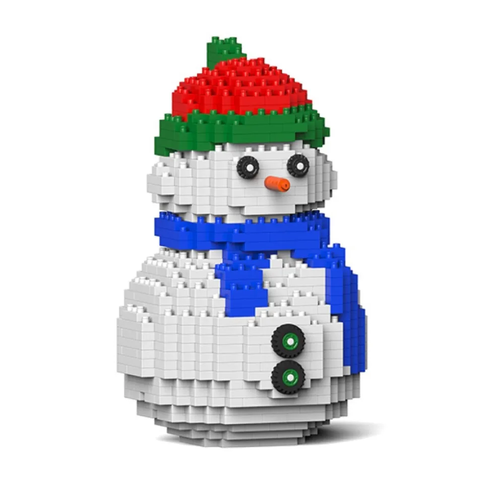 Jekca - Snowman 01S - Lego - Sculpture - Construction - 4D - Brick Animals - Toys - Avvenice