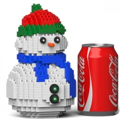 Jekca - Snowman 01S - Lego - Sculpture - Construction - 4D - Brick Animals - Toys - Avvenice