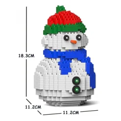 Jekca - Snowman 01S - Lego - Sculpture - Construction - 4D - Brick Animals - Toys - Avvenice