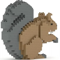 Jekca - Squirrel 01 - Big - Lego - Sculpture - Construction - 4D - Brick Animals - Toys - Avvenice