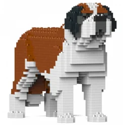 Jekca - St. Bernard 01 - Big - Lego - Sculpture - Construction - 4D - Brick Animals - Toys - Avvenice