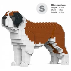 Jekca - St. Bernard 01S - Lego - Sculpture - Construction - 4D - Brick Animals - Toys - Avvenice