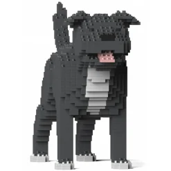 Jekca - Staffordshire Bull Terrier 01-M04 - Big - Lego - Sculpture - Construction - 4D - Brick Animals - Toys - Avvenice