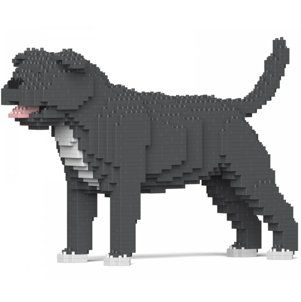 Jekca - Staffordshire Bull Terrier 01S-M04 - Lego - Sculpture - Construction - 4D - Brick Animals - Toys - Avvenice