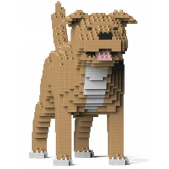 Jekca - Staffordshire Bull Terrier 01S-M03 - Lego - Sculpture - Construction - 4D - Brick Animals - Toys - Avvenice