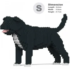 Jekca - Staffordshire Bull Terrier 01S-M02 - Lego - Sculpture - Construction - 4D - Brick Animals - Toys - Avvenice