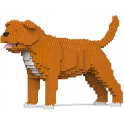 Jekca - Staffordshire Bull Terrier 01-M01 - Big - Lego - Sculpture - Construction - 4D - Brick Animals - Toys - Avvenice