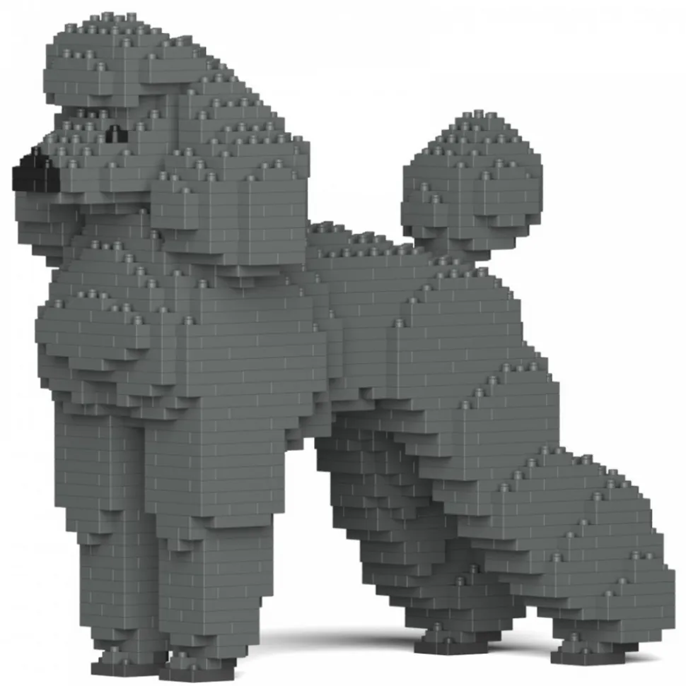 Jekca - Standard Poodle 01-M03 - Big - Lego - Sculpture - Construction - 4D - Brick Animals - Toys - Avvenice
