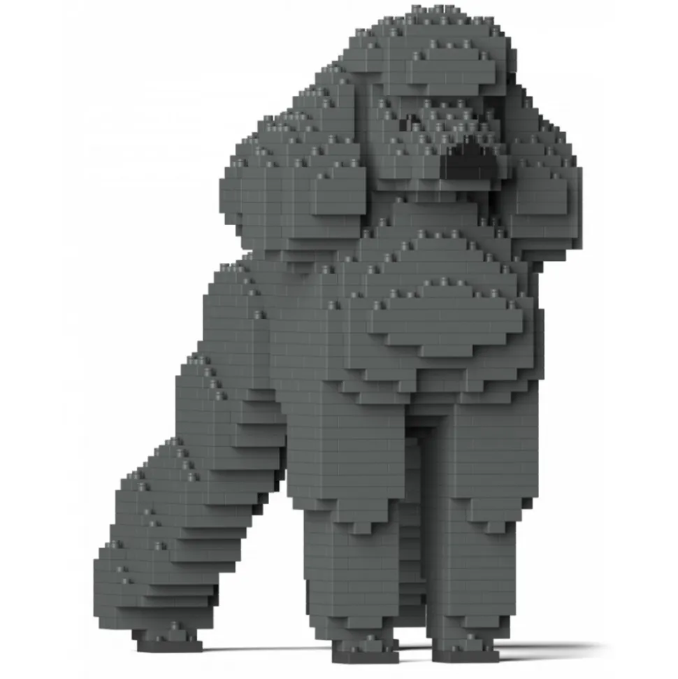 Jekca - Standard Poodle 01-M03 - Big - Lego - Sculpture - Construction - 4D - Brick Animals - Toys - Avvenice