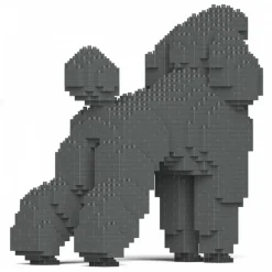 Jekca - Standard Poodle 01-M03 - Big - Lego - Sculpture - Construction - 4D - Brick Animals - Toys - Avvenice
