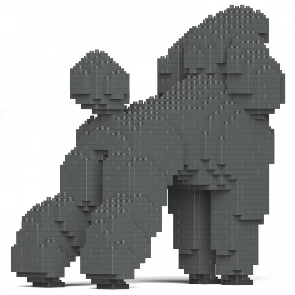 Jekca - Standard Poodle 01-M03 - Big - Lego - Sculpture - Construction - 4D - Brick Animals - Toys - Avvenice