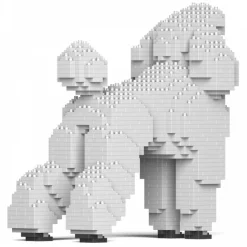 Jekca - Standard Poodle 01-M01 - Big - Lego - Sculpture - Construction - 4D - Brick Animals - Toys - Avvenice