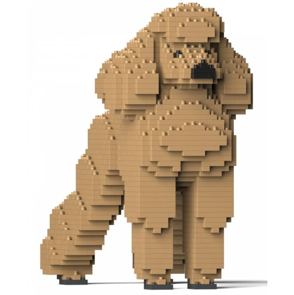 Jekca - Standard Poodle 01-M02 - Big - Lego - Sculpture - Construction - 4D - Brick Animals - Toys - Avvenice
