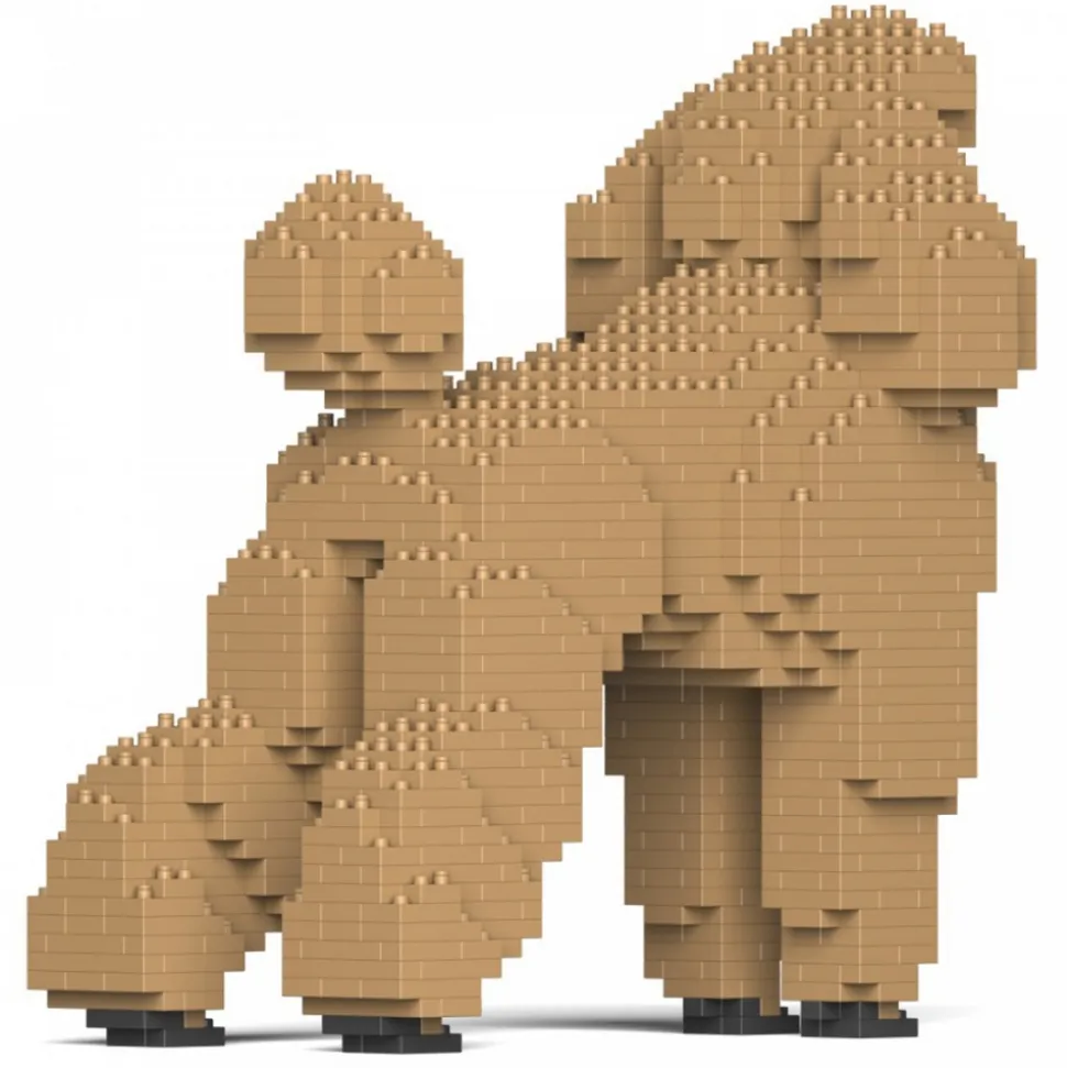 Jekca - Standard Poodle 01-M02 - Big - Lego - Sculpture - Construction - 4D - Brick Animals - Toys - Avvenice