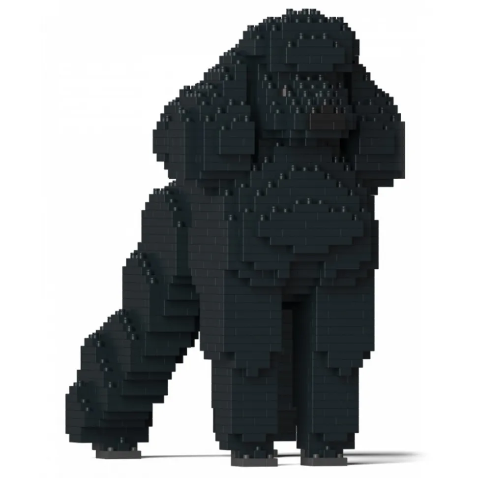Jekca - Standard Poodle 01-M01 - Big - Lego - Sculpture - Construction - 4D - Brick Animals - Toys - Avvenice