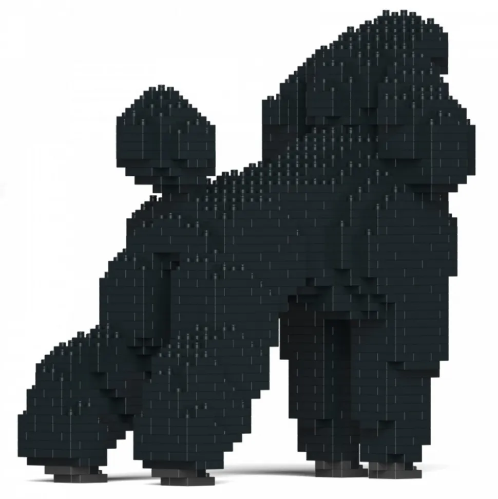 Jekca - Standard Poodle 01-M01 - Big - Lego - Sculpture - Construction - 4D - Brick Animals - Toys - Avvenice