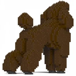 Jekca - Standard Poodle 01-S11 - Big - Lego - Sculpture - Construction - 4D - Brick Animals - Toys - Avvenice