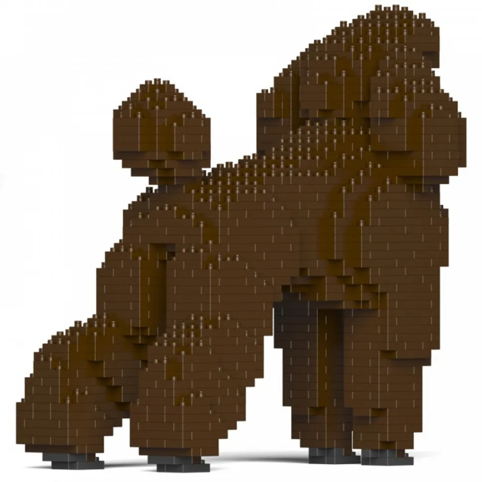 Jekca - Standard Poodle 01-S11 - Big - Lego - Sculpture - Construction - 4D - Brick Animals - Toys - Avvenice