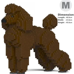 Jekca - Standard Poodle 01-S11 - Big - Lego - Sculpture - Construction - 4D - Brick Animals - Toys - Avvenice