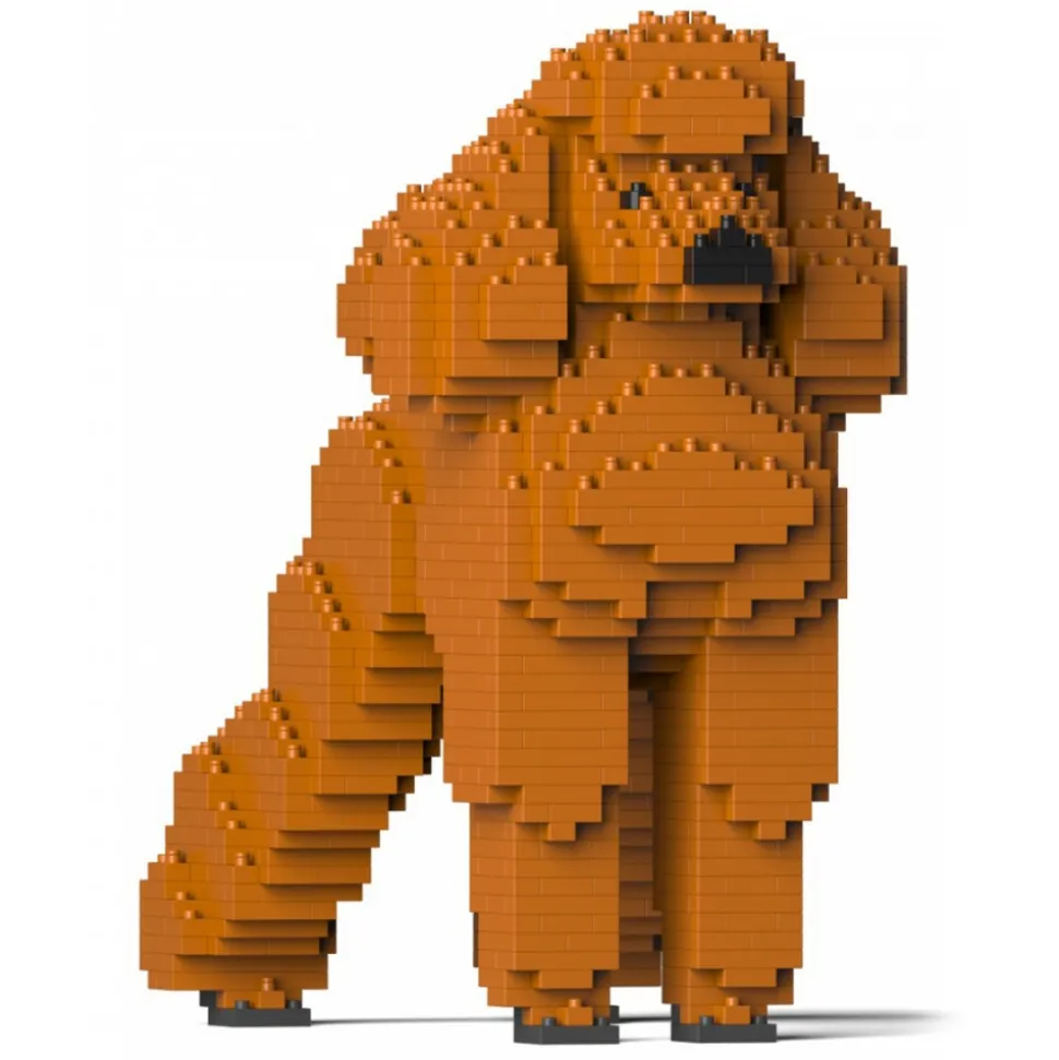 Jekca - Standard Poodle 01-S13 - Big - Lego - Sculpture - Construction - 4D - Brick Animals - Toys - Avvenice