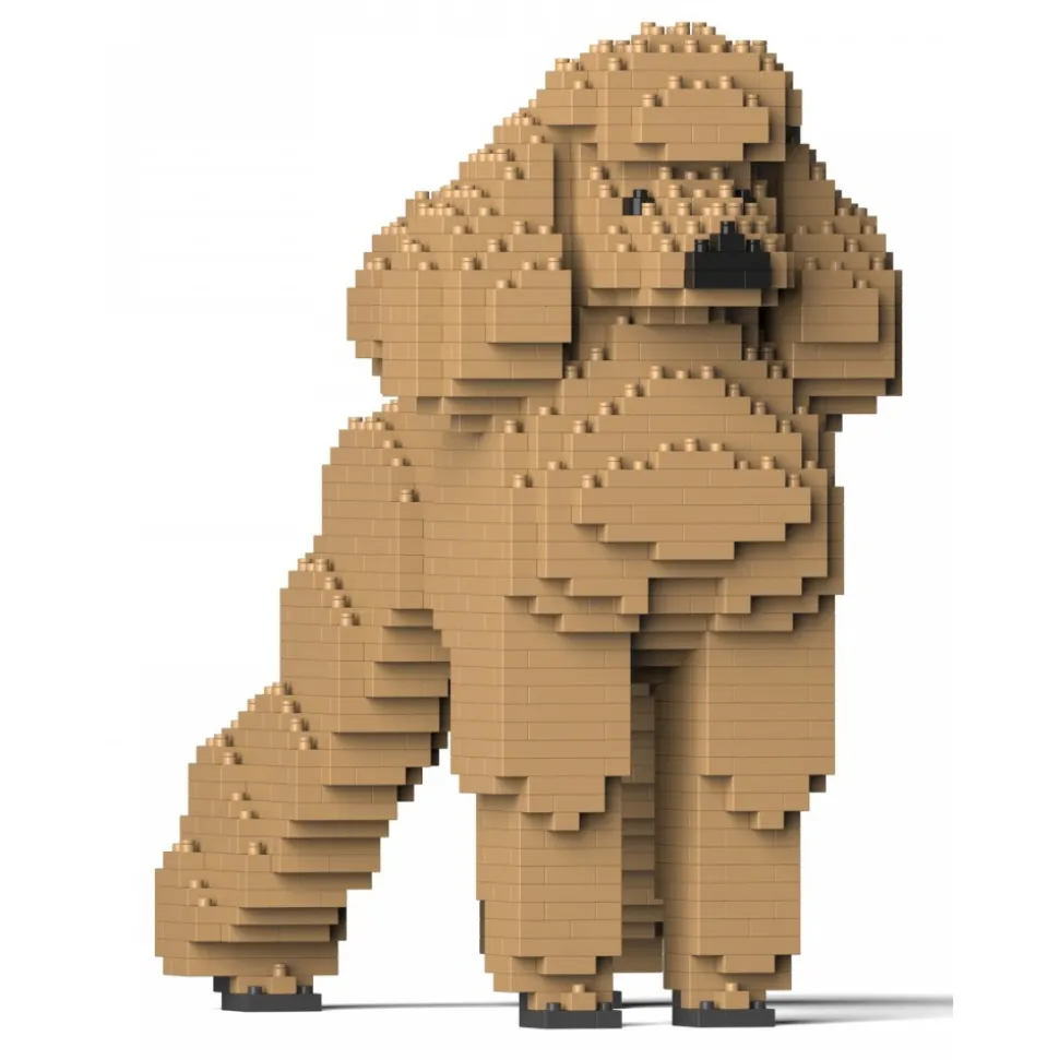 Jekca - Standard Poodle 01S-M02 - Lego - Sculpture - Construction - 4D - Brick Animals - Toys - Avvenice