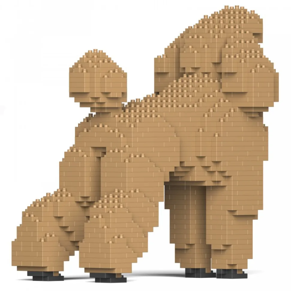 Jekca - Standard Poodle 01S-M02 - Lego - Sculpture - Construction - 4D - Brick Animals - Toys - Avvenice