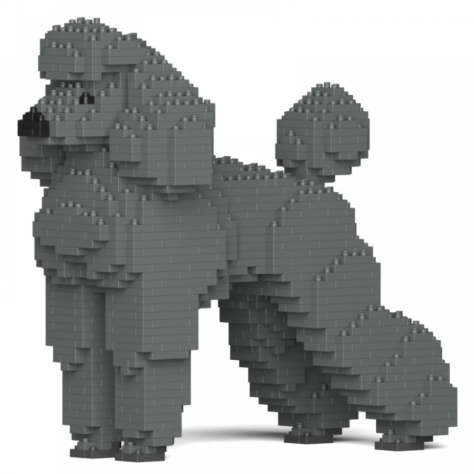 Jekca - Standard Poodle 01S-M03 - Lego - Sculpture - Construction - 4D - Brick Animals - Toys - Avvenice