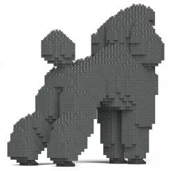 Jekca - Standard Poodle 01S-M03 - Lego - Sculpture - Construction - 4D - Brick Animals - Toys - Avvenice