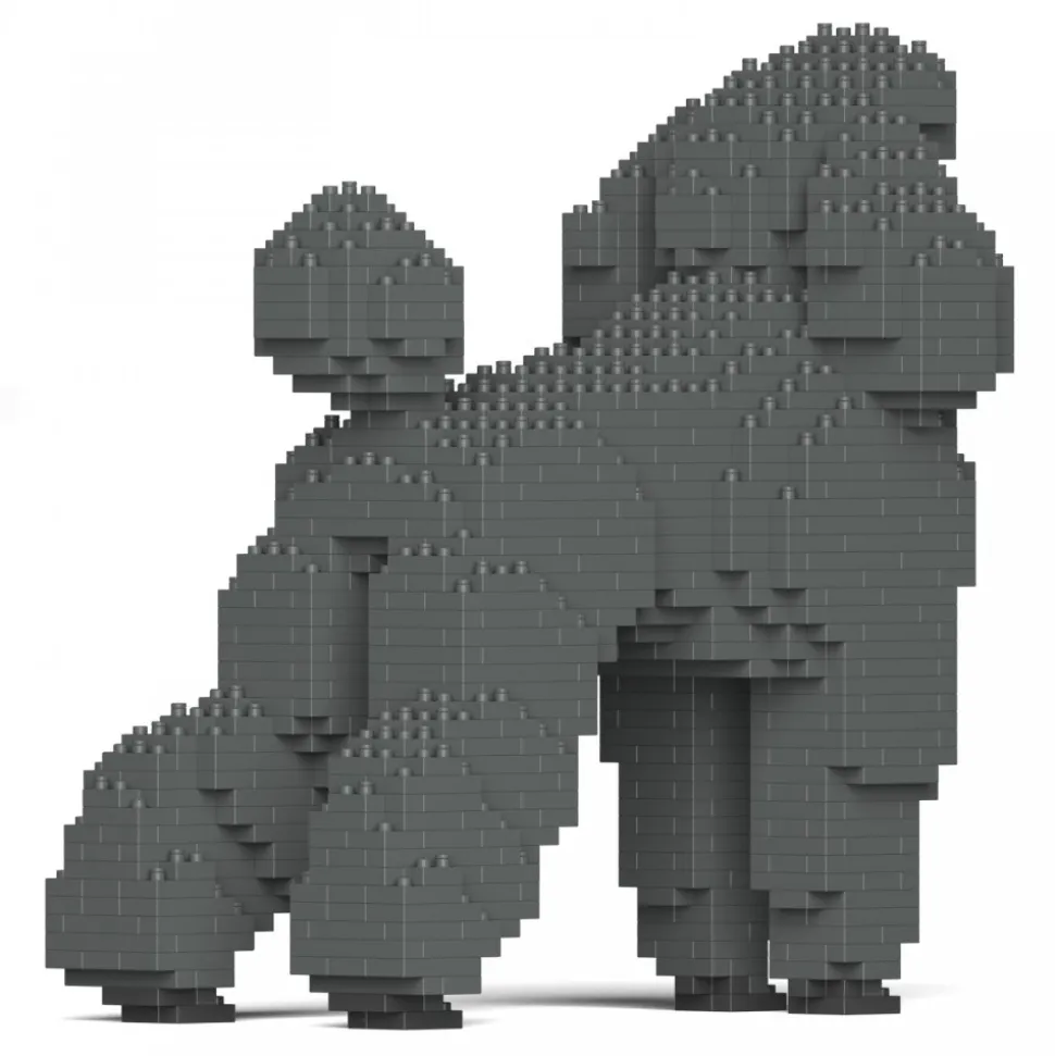 Jekca - Standard Poodle 01S-M03 - Lego - Sculpture - Construction - 4D - Brick Animals - Toys - Avvenice