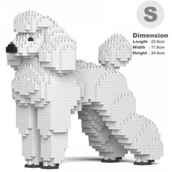 Jekca - Standard Poodle 01S-S01 - Lego - Sculpture - Construction - 4D - Brick Animals - Toys - Avvenice