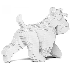 Jekca - Standard Schnauzer 03-S01 - Big - Lego - Sculpture - Construction - 4D - Brick Animals - Toys - Avvenice