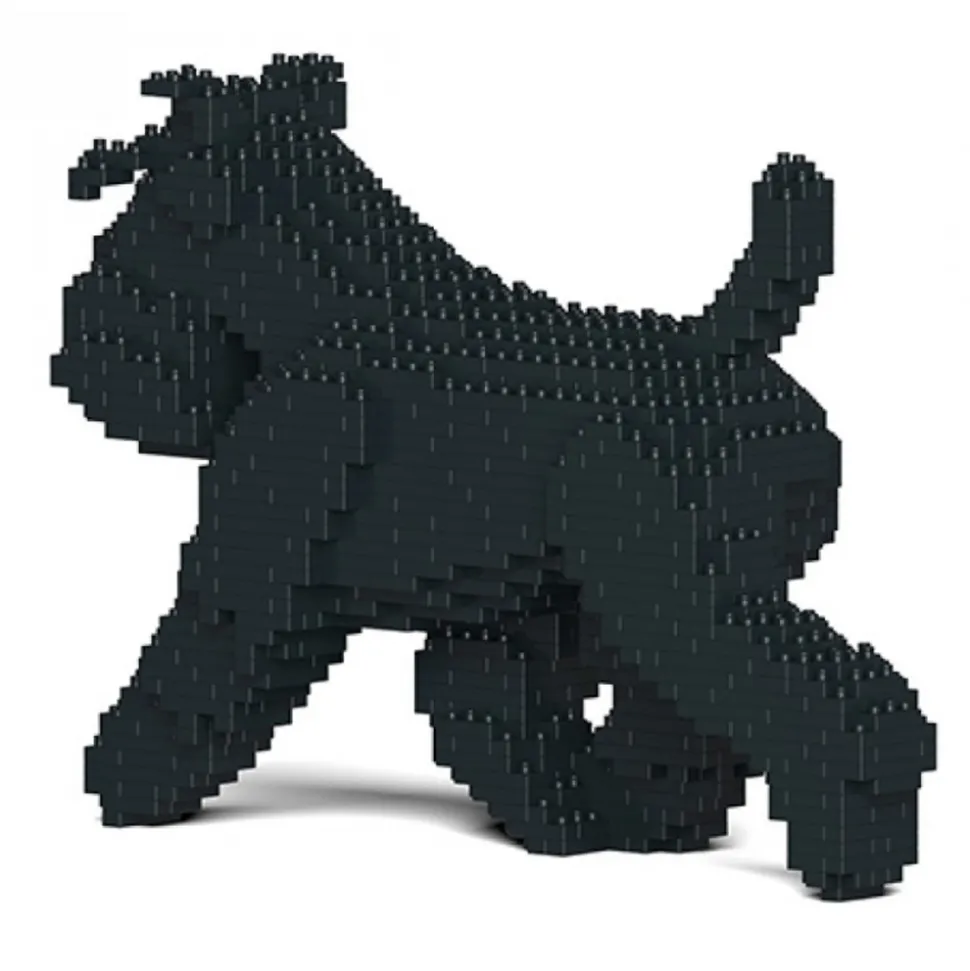 Jekca - Standard Schnauzer 03-M03 - Big - Lego - Sculpture - Construction - 4D - Brick Animals - Toys - Avvenice