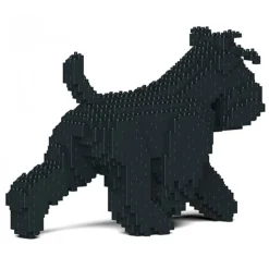 Jekca - Standard Schnauzer 03-M03 - Big - Lego - Sculpture - Construction - 4D - Brick Animals - Toys - Avvenice