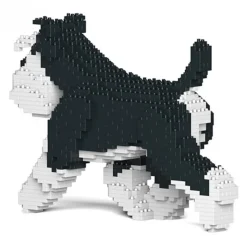Jekca - Standard Schnauzer 03-M02 - Big - Lego - Sculpture - Construction - 4D - Brick Animals - Toys - Avvenice
