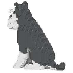Jekca - Standard Schnauzer 04-M01 - Big - Lego - Sculpture - Construction - 4D - Brick Animals - Toys - Avvenice