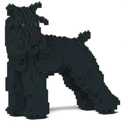 Jekca - Standard Schnauzer 02-M03 - Big - Lego - Sculpture - Construction - 4D - Brick Animals - Toys - Avvenice