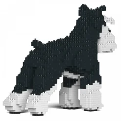 Jekca - Standard Schnauzer 01S-M02b - Lego - Sculpture - Construction - 4D - Brick Animals - Toys - Avvenice