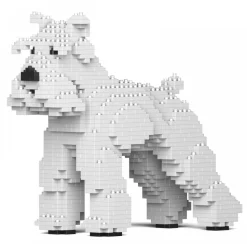 Jekca - Standard Schnauzer 01S-S01 - Lego - Sculpture - Construction - 4D - Brick Animals - Toys - Avvenice