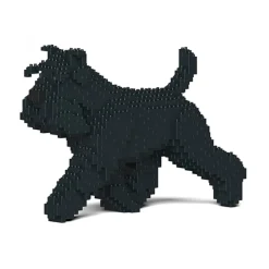 Jekca - Standard Schnauzer 03S-M03 - Lego - Sculpture - Construction - 4D - Brick Animals - Toys - Avvenice