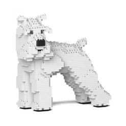 Jekca - Standard Schnauzer 02S-S01 - Lego - Sculpture - Construction - 4D - Brick Animals - Toys - Avvenice